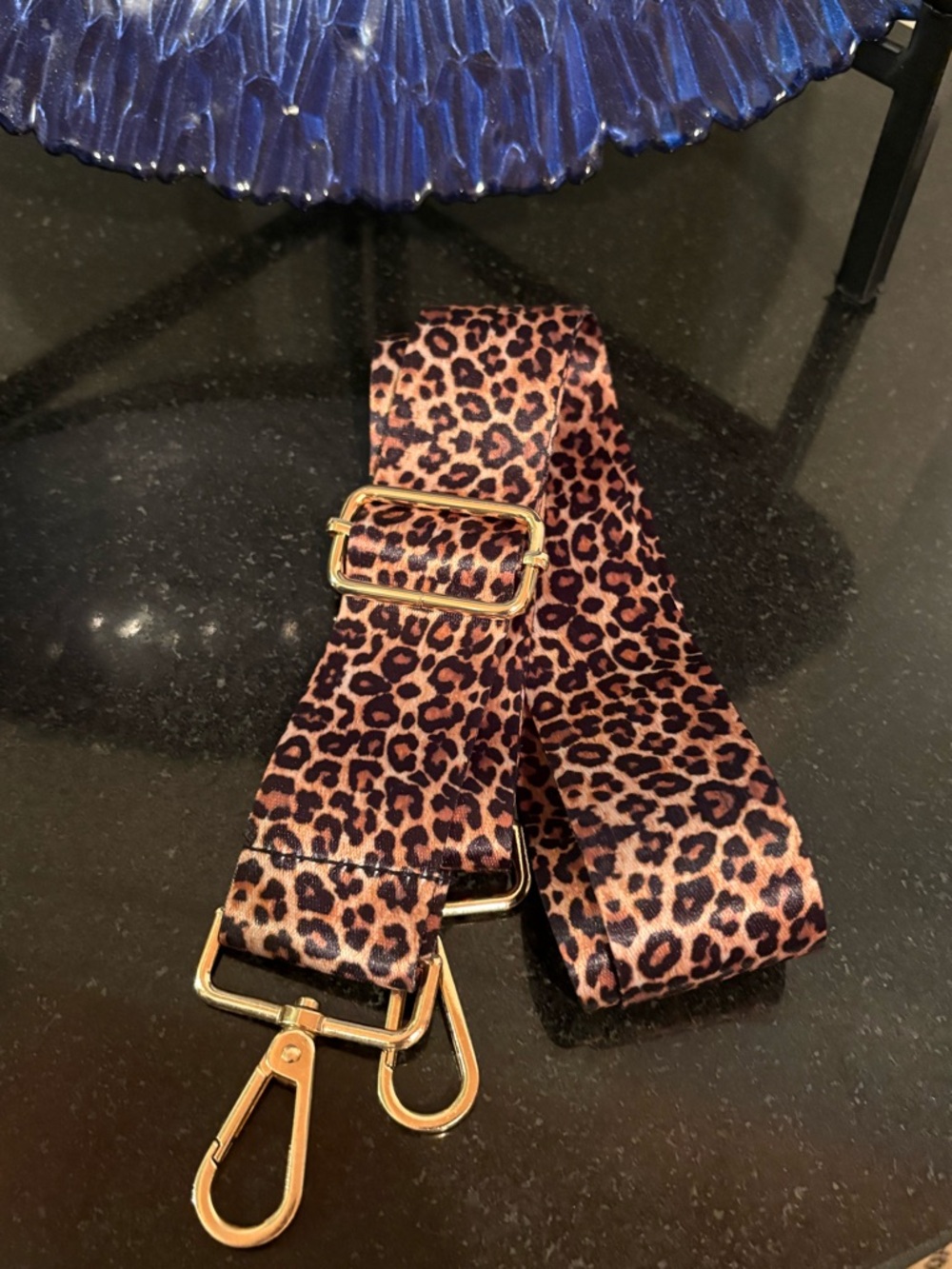 Leopard Print Bag/Purse Strap Adjustable New Gold Hardware